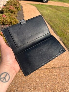 vintage coach checkbook long bifold wallet